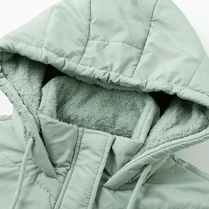 Parka Feminina Grossa com Pelúcia e Capuz