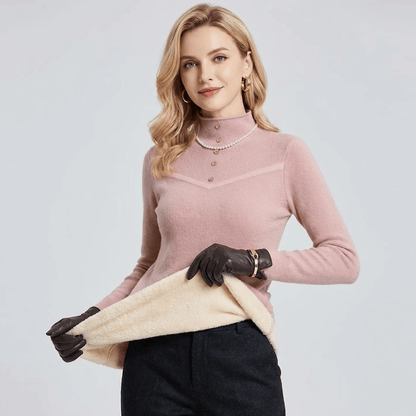 Suéter Feminino Peluciado com Botões Diana
